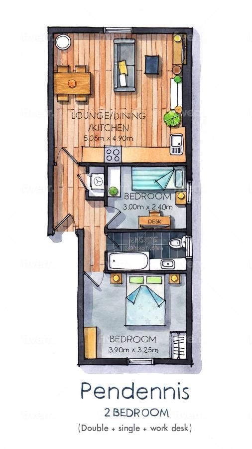 Pendennis - Bright Victorian Flat, Sea Views & Close To Beach 팰머스 외부 사진